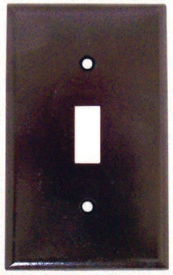 SINGLE TOGGLE PLATE BROWN