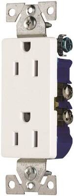DECORA OUTLET WHITE 15A