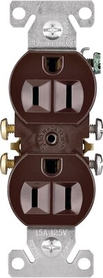DUPLEX OUTLET BROWN 15A
