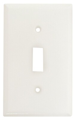 SINGLE TOGGLE PLATE WHITE