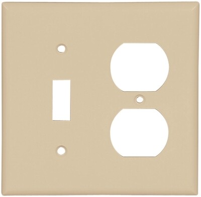 DOUBLE DUPLEX-TOGGLE PLATE IVORY