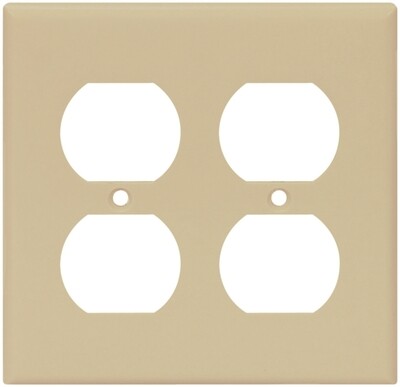 DOUBLE DUPLEX PLATE IVORY