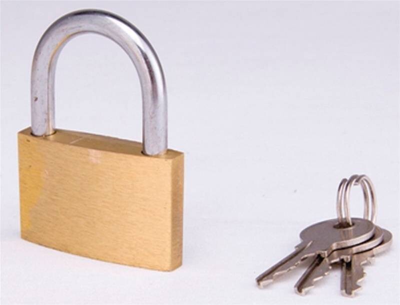 832KDC BRASS PADLOCK 1"