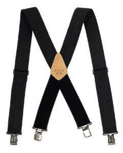KUNYS 2" BLACK NYLON SUSPENDERS