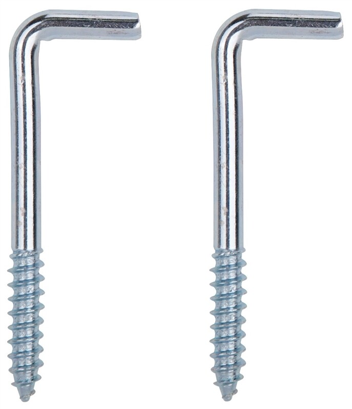 3" SCREW HOOKS ZINC PLTD 2PK