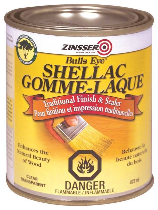ZINSSER BULLSEYE SHELLAC CLR 473ML