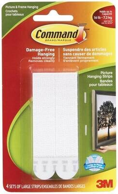 3M HANGING STRIPS DAMAGE FREE LARGE