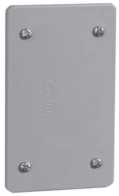 Conduit Blank Cover Plate Single PVC