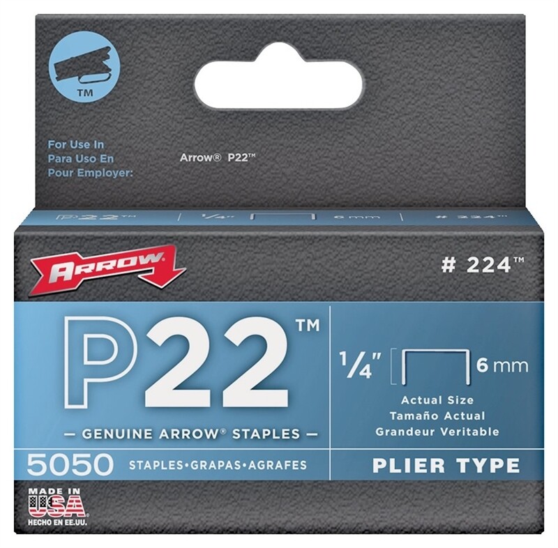 P22 STEEL STAPLES 1/4" 6MM #224