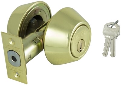 DOUBLE CYLINDER DEADBOLT BRASS