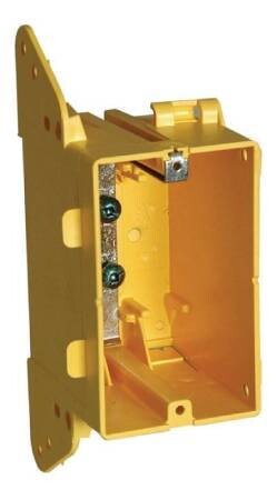 PLASTIC BOX 1 GANG YELLOW
