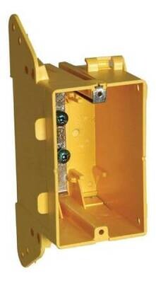 PLASTIC BOX 1 GANG YELLOW