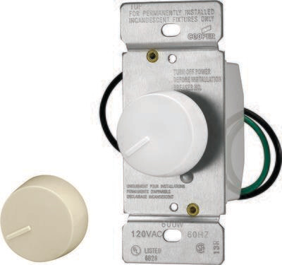 DIMMER KNOB WHITE/ALMOND