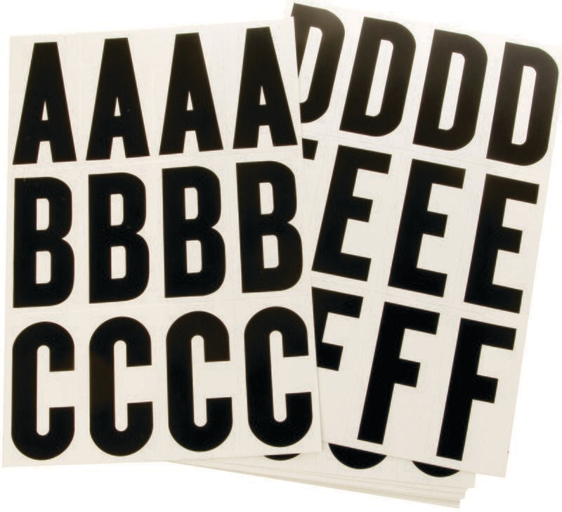 3" NUMBER & LETTERS STICKERS 154PC