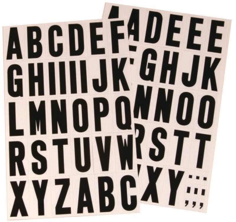 2" LETTERS STICKERS 77PC