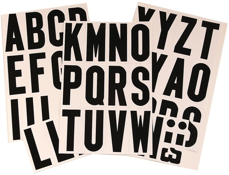 3" LETTERS STICKERS 65PC