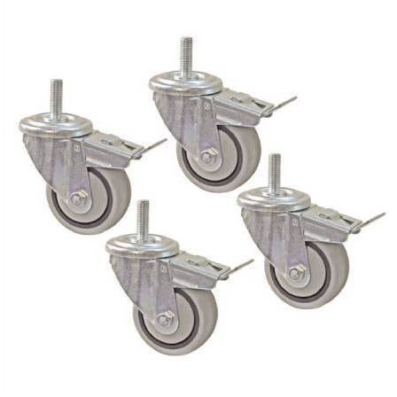 3" DUAL-LOCKING CASTER SET