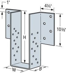 HGUM7.25X-SDS Heavy Face-Mount Girder and Beam Hanger for Concrete and Masonry with Screws