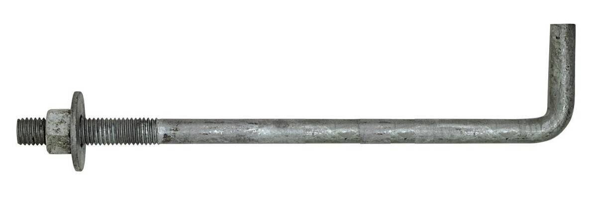 LBOLT62800HDG 5/8"x8" Hot Dip Galvanized L-Type Anchor Bolt