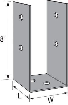 UB66RHDG Rough 6x6 Hot-Dip Galvanized Post Bracket