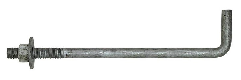 LBOLT50800HDG 1/2"x8" Hot Dip Galvanized L-Type Anchor Bolt