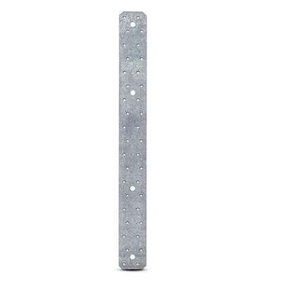 MSTC28 medium strap tie with countersunk nail slots for flush wood framing reinforcement.