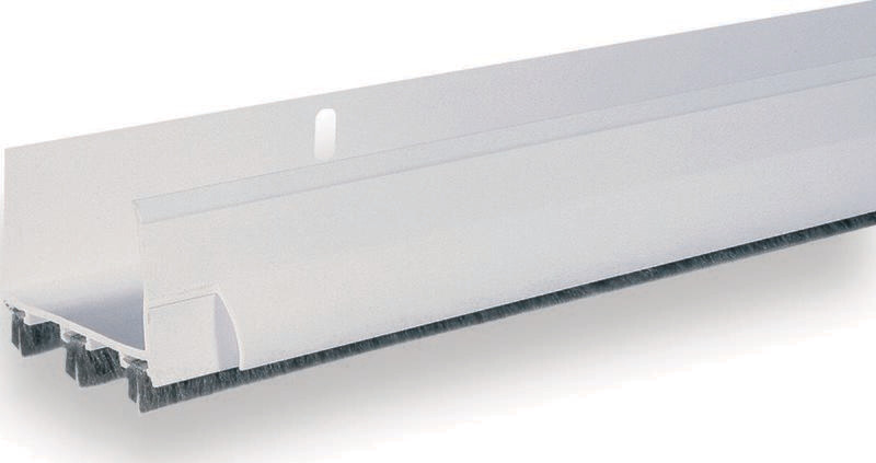 DOOR SWEEP VINYL & PILE WHITE