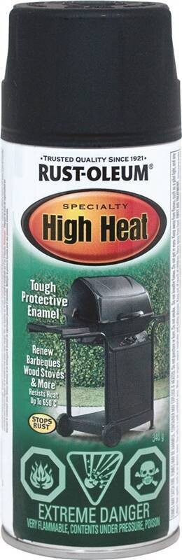 HIGH TEMP SPRAY BLACK FLAT
