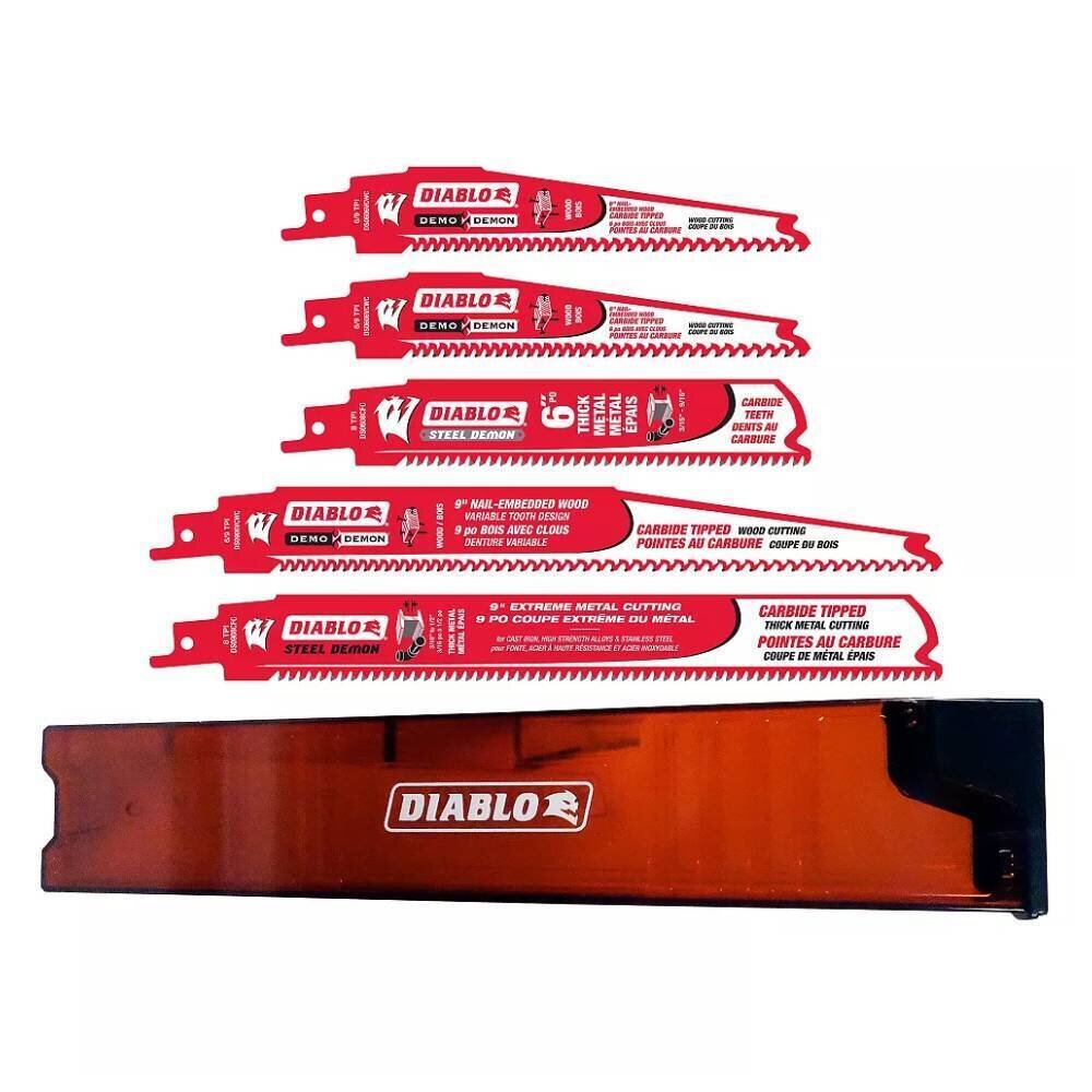 Diablo DS005SC 5 Piece Set Nail Embedded and Metal Cutting  w/ Case