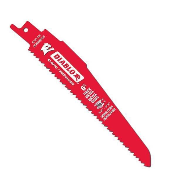 Diablo DS0608BFDC 6" 8/10 TPI Bi-Metal Thick Metal / Demolition