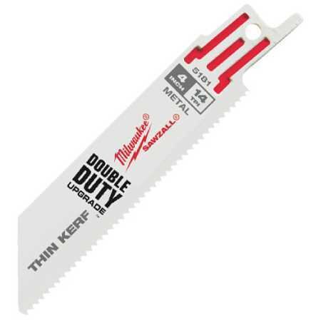 Milwaukee 4" 14 TPI Thin Kerf Metal Sawzall Blade