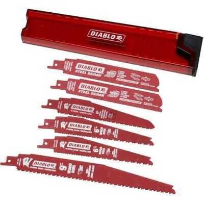 Diablo DS006SC 6 Piece Set Nail Embedded and Metal Cutting / Demolition w/ Case