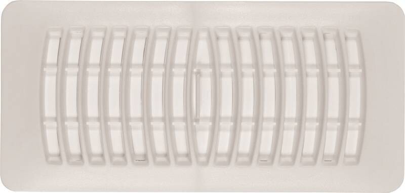 4" X 12" Plastic Register White