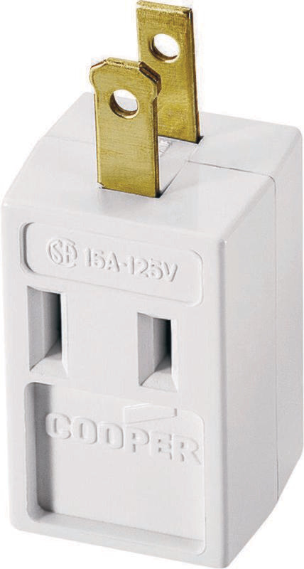 CUBE TAP 2 PRONG WHITE