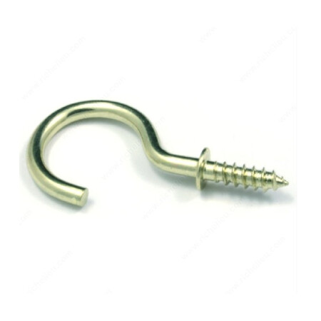 1" CUP HOOK BRASS