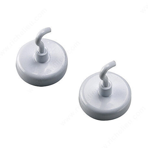 1 1/4" WHITE MAGNETIC HOOKS