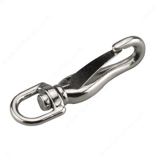 SPRING SNAP SWIVEL ROUND EYE CHROME