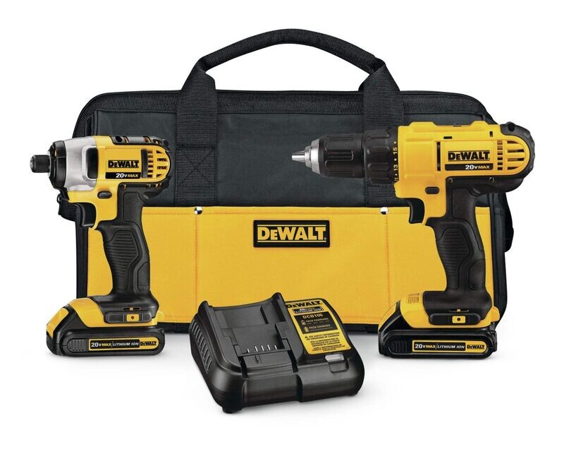 20V MAX Lithium Ion Drill Driver/Impact Driver Combo Kit(1.3 Ah)