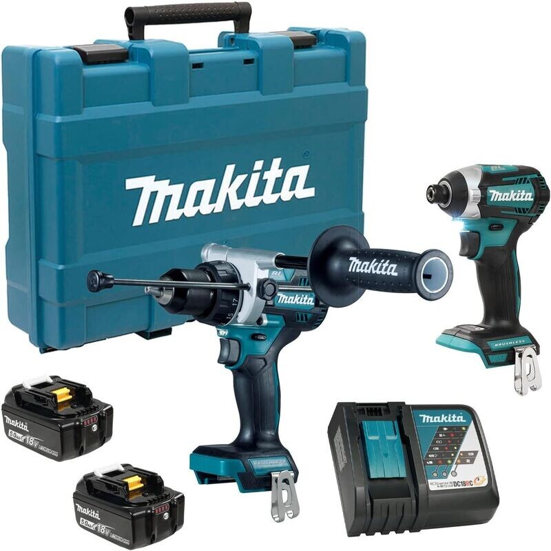 18V LXT Brushless Cordless 2 Tool Combo Kit (5.0 Ah x2)