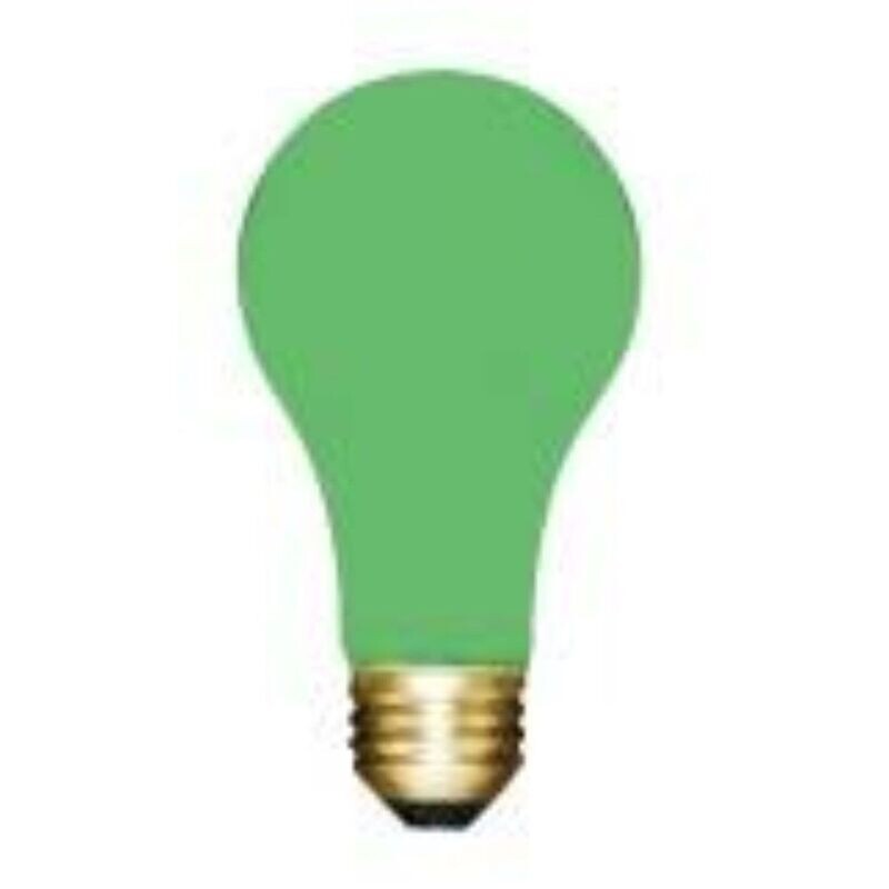 60W A19 BULB 130V CERAMIC GREEN