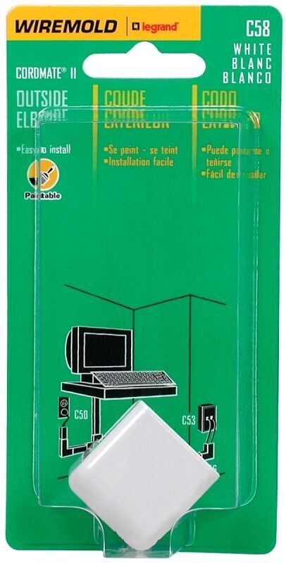 Wiremold C58 CORDMATE II OUTSIDE 90