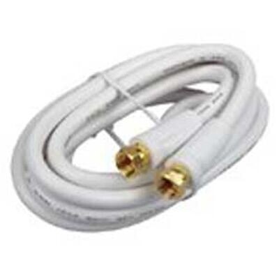 VIDEO COAXIAL CABLE 6' RG6 WHITE
