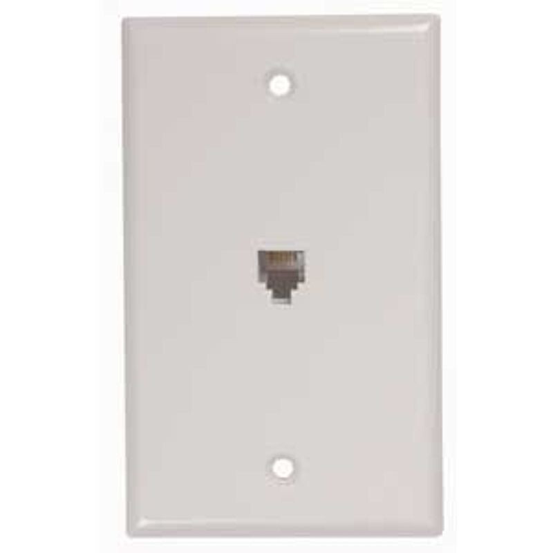 PHONE WALL OUTLET MODULAR WHITE