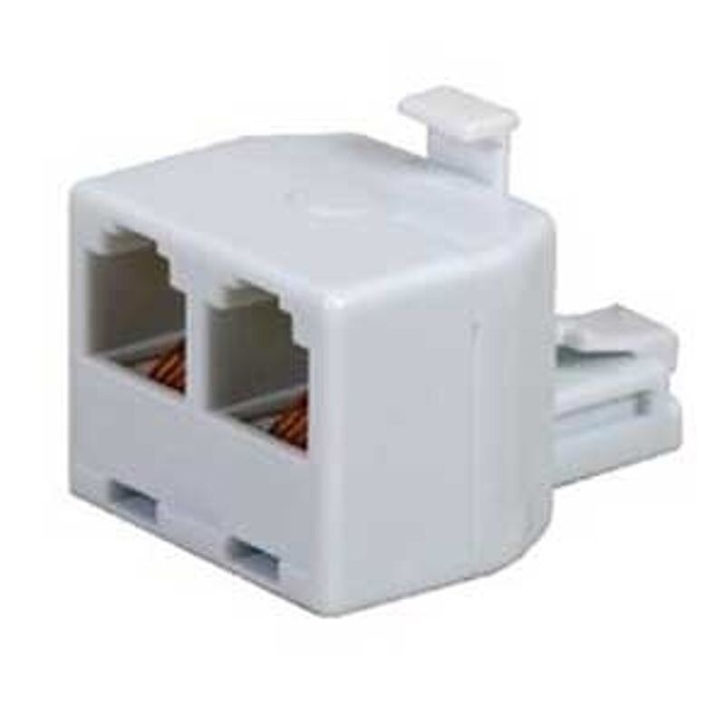 PHONE 2-IN-1 ADAPTER MODULAR WHITE