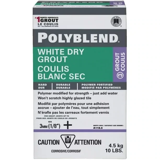 10LBS WHITE DRY GROUT