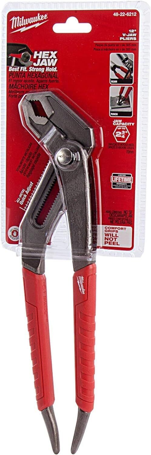 12" V-JAW PLIERS HEX JAW