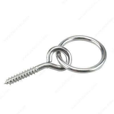 3-5/8" X 2" HITCHING RING WITH LAG SCREW ZINC
