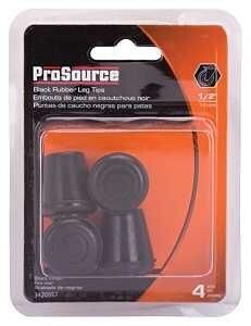 1/2" RUBBER LEG TIPS BLACK