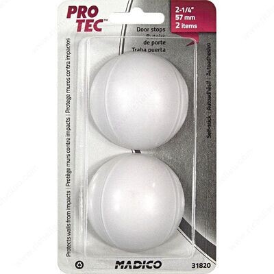 ROUND WHITE WALL STOP