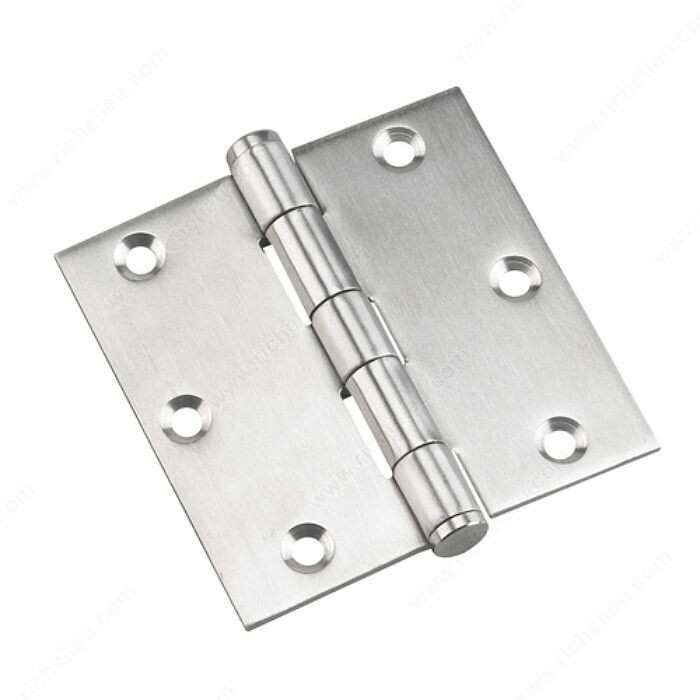 3-1/2" BUTT HINGE SQUARE STAINLESS STEEL